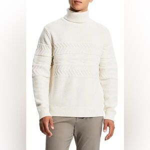Theory Jimmy Men’s Wool Cashmere Turtleneck Sweater in ivory Sz S MSRP:$495